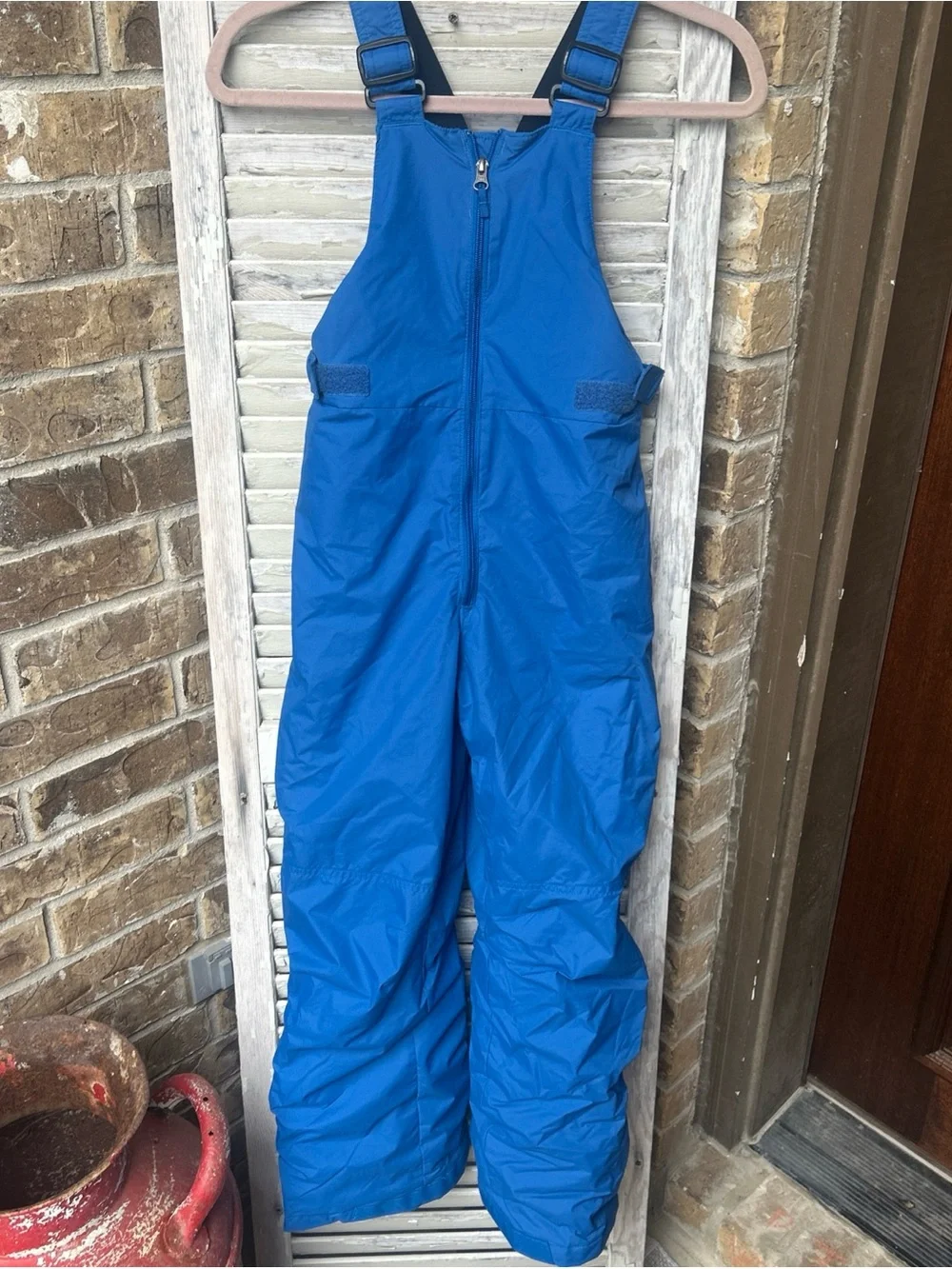 Columbia Snow Bibs Youth M 10 12 Blue Waterproof Insulated Ski Bibs.